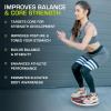 ProsourceFit Wooden Balance Board Non-Slip Wobble Core Trainer 15.75in (39.5cm) Diameter with 360 Rotation for Stability Training, Full Body Exercises, Physical Therapy(Red)