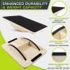ProsourceFit Wooden Rocker Balance Board Anti-Slip Core Trainer 17.5in (39.5cm) for Physical Therapy, Exercise, Stability Training, Ideal Standing Desk Balance Board, Black