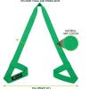 ProsourceFit Yoga Mat Carrying Sling, Easy Adjustable Carry Strap 60” Long Cotton (5 Colors to Choose From)(Green)
