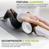 ProsourceFit Yoga Wheel Prop 12” for Improving Yoga Poses, Backbends, Flexibility, Balance, Stretching, Relaxation(Black/White)