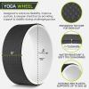 ProsourceFit Yoga Wheel Prop 12” for Improving Yoga Poses, Backbends, Flexibility, Balance, Stretching, Relaxation(Black/White)