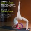 ProsourceFit Yoga Wheel Prop 12” for Improving Yoga Poses, Backbends, Flexibility, Balance, Stretching, Relaxation(Purple/Pink)