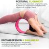 ProsourceFit Yoga Wheel Prop 12” for Improving Yoga Poses, Backbends, Flexibility, Balance, Stretching, Relaxation(Purple/Pink)