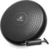 ProsourceFit Core Balance Disc Trainer, 14” Diameter with Pump for Improving Posture, Fitness, Stability(Black)