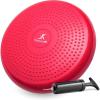 ProsourceFit Core Balance Disc Trainer, 14” Diameter with Pump for Improving Posture, Fitness, Stability(Red)