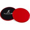 ProsourceFit Core Sliding Exercise Discs, Dual-Sided Sliders for Use on Any Surface at Home or Gym for Full-Body Workouts, Set of 2(Red)