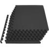 ProsourceFit Extra Thick Puzzle Exercise Mat ¾” and 1″, EVA Foam Interlocking Tiles for Protective, Cushioned Workout Flooring for Home and Gym Equipment(Black – 3/4 Inch – 24 Sq Ft – 6 Tiles)