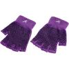 ProsourceFit Grippy Yoga Gloves, Hand Grips with Firm Fingerless Design, One Size Fits All for Women and Men, Purple