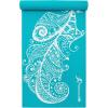 ProsourceFit Mandala Yoga Mat 3/16″ (5mm) Thick Workout Surface with Exclusive Printed Designs for Stylish Comfort, Stability, and Balance; Non-Slip Option for Yoga and Pilates(Feather – Turquoise)