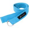 ProsourceFit Metal D-Ring Yoga Strap 8’ Durable Cotton for Stretching and Flexibility(Aqua)