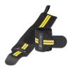 ProsourceFit Pair of Barbell Weight Lifting Wrist Wraps Support with Thumb Loop, Red(Yellow)