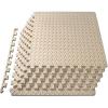 ProsourceFit Puzzle Exercise Mat ½ in, EVA Interlocking Foam Floor Tiles for Home Gym, Mat for Home Workout Equipment, Floor Padding for Kids, Grey, 24 in x 24 in x ½ in, 24 Sq Ft – 6 Tiles(Beige)