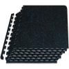 ProsourceFit Rubber Top Exercise Puzzle Mat ½-inch or ¾-inch, EVA Foam Interlocking Tiles for Home Gym Protective Flooring for Equipment and Workouts, Available in 24 SQ FT or 48 SQ FT(Blue – 1/2 Inch – 24 Sq Ft – 6 Tiles)