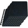 ProsourceFit Rubber Top Exercise Puzzle Mat ½-inch or ¾-inch, EVA Foam Interlocking Tiles for Home Gym Protective Flooring for Equipment and Workouts, Available in 24 SQ FT or 48 SQ FT(Blue – 1/2 Inch – 48 Sq Ft – 12 Tiles)