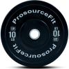 ProsourceFit Solid Rubber Bumper Plates (Sold Individually) with Steel Insert, for Strength Training and Cross Conditioning, Power Lifting(10lb)