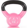 ProsourceFit Vinyl Coated Cast Iron Kettlebells for Full Body Fitness Workouts(Pink)