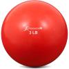 ProsourceFit Weighted Toning Exercise Balls for Pilates, Yoga, Strength Training and Physical Therapy, 2 lb to 8 lb, Color Coded(Red 3lb)