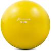 ProsourceFit Weighted Toning Exercise Balls for Pilates, Yoga, Strength Training and Physical Therapy, 2 lb to 8 lb, Color Coded(Yellow 5lb)