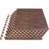 ProsourceFit Wood Grain Puzzle Mat ½-inch, 6 EVA Foam Interlocking Floor Tiles (24 Sq Ft) for Secure Indoor Room Workout Flooring and Playmat(Dark Oak – 24 Sq Ft – 6 Tiles)