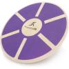 ProsourceFit Wooden Balance Board Non-Slip Wobble Core Trainer 15.75in (39.5cm) Diameter with 360 Rotation for Stability Training, Full Body Exercises, Physical Therapy(Purple)