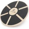ProsourceFit Wooden Balance Board Non-Slip Wobble Core Trainer 15.75in (39.5cm) Diameter with 360 Rotation for Stability Training, Full Body Exercises, Physical Therapy(Black)