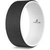 ProsourceFit Yoga Wheel Prop 12” for Improving Yoga Poses, Backbends, Flexibility, Balance, Stretching, Relaxation(Black/White)