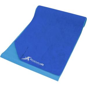 ProsourceFit Arida Yoga Mat Towel Super-Absorbent Microfiber 68-inch by 24-inch for Yoga, Pilates and Working Out (3 Color Options)(Blue)