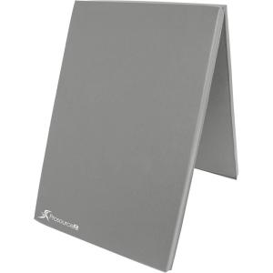 ProsourceFit Bi-Fold Folding Thick Exercise Mat 6’x2’ with Carrying Handles for MMA, Gymnastics Core Workouts(Grey)