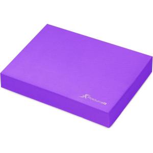 ProsourceFit Exercise Balance Pad, Non-Slip Cushioned Foam Mat & Knee Pad for Fitness and Stability Training, Yoga, Physical Therapy(Purple)