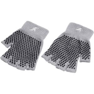 ProsourceFit Grippy Yoga Gloves, Yoga Hand Grips with Firm Fingerless Design, One Size Fits All Yoga Gloves with Grips for Women and Men(Grey)
