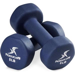 ProsourceFit Neoprene Dumbbell Coated for Non-Slip Grip(Blue-8lb)