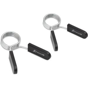 ProsourceFit Olympic Barbell Spring Clip Collar 2-inch Pair with Easy-Grip Handles for Weightlifting,Powerlifting and Strength Training