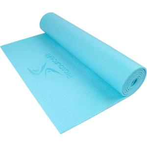 ProsourceFit Original Yoga Exercise Mat ¼” (6mm) Thick for Comfort and Stability with Carrying Straps, Non Slip –Multiple Colors(Aqua)