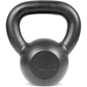 ProsourceFit Solid Cast Iron Kettlebells Weights for Full Body Workout(20-Pound)