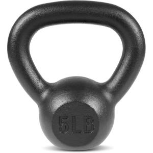 ProsourceFit Solid Cast Iron Kettlebells Weights for Full Body Workout(5-Pound)