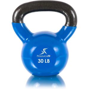 ProsourceFit Vinyl Coated Cast Iron Kettlebells for Full Body Fitness Workouts(Blue)