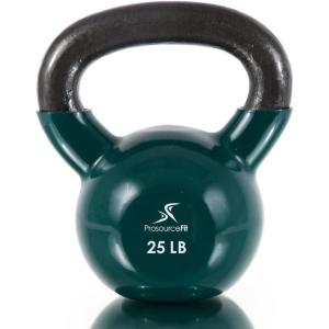 ProsourceFit Vinyl Coated Cast Iron Kettlebells for Full Body Fitness Workouts(Green)