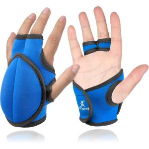 ProsourceFit Weighted Gloves, Pair of Heavy Duty 2 lb. Neoprene for Sculpting and Aerobics(Blue)