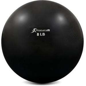 ProsourceFit Weighted Toning Exercise Balls for Pilates, Yoga, Strength Training and Physical Therapy, 2 lb to 8 lb, Color Coded(Black)
