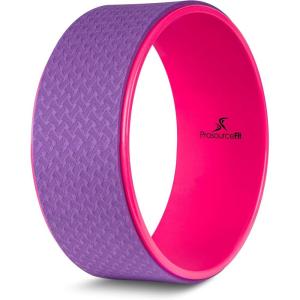 ProsourceFit Yoga Wheel Prop 12” for Improving Yoga Poses, Backbends, Flexibility, Balance, Stretching, Relaxation(Purple/Pink)