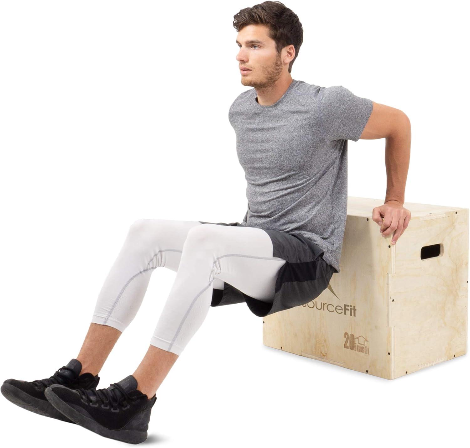 image:imageProsourceFit 3in1 Wood Plyometric Jump Box For Cross Conditioning Agility Vertical Jump Training amp Plyo WorkoutsSmooth Sanded Finish