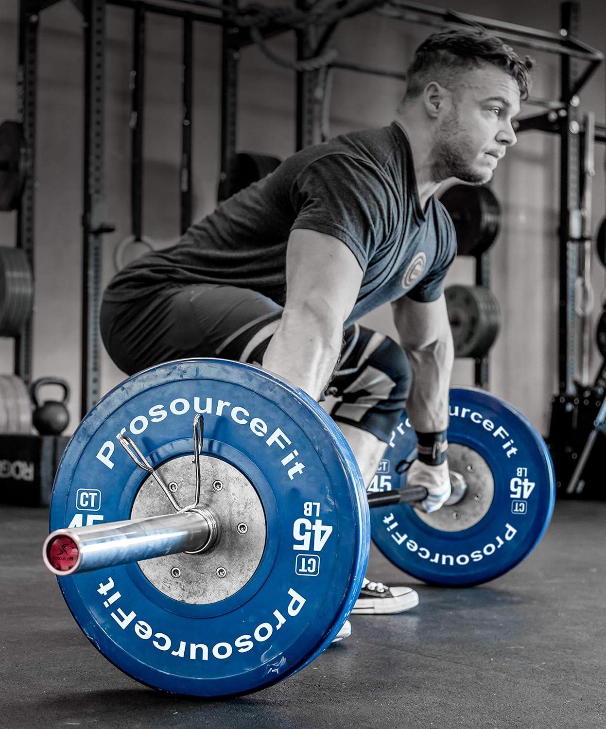 image:imageProsourceFit Competition Color Training Bumper Plates Rubber with Steel Insert 25lb Calibrated for Strength Exercise and Cross Conditioning Power Lifting Weighted Workouts