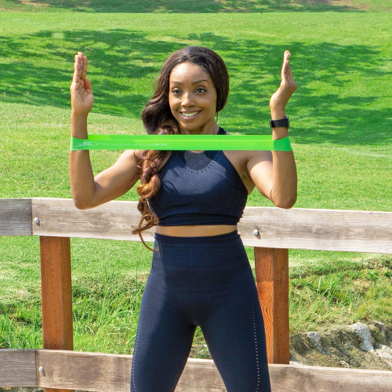 image:imageProsourceFit Fabric Loop Resistance Bands Set with AntiSlip Grip Mini Workout Bands for Fitness Training to Tone Legs Glutes and BootyMulticolor