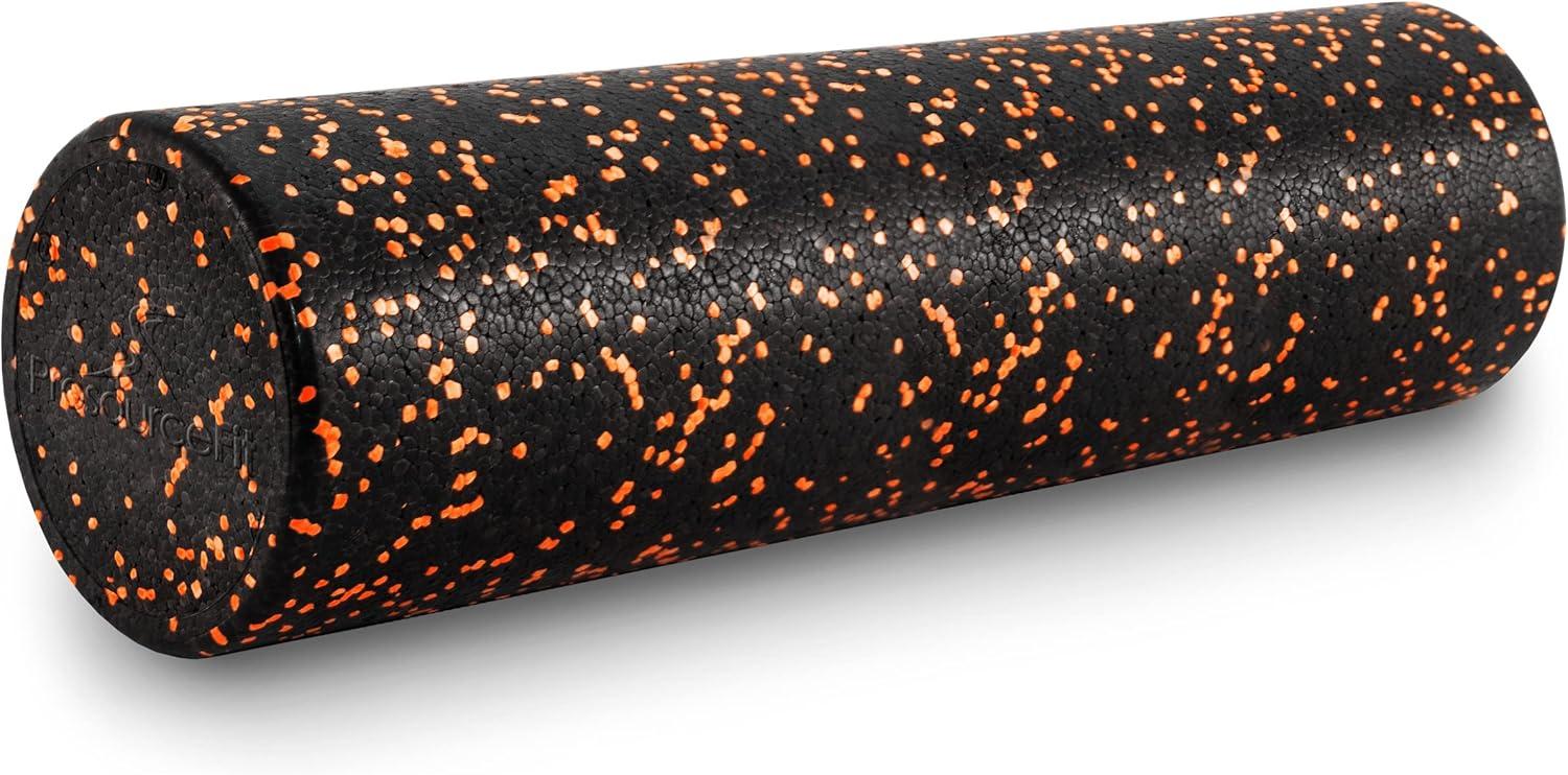 image:imageProsourceFit High Density Foam Rollers Long Firm Full Body Athletic Massage Tool for Back Stretching Yoga Pilates Post Workout Muscle RecuperationBlackOrange