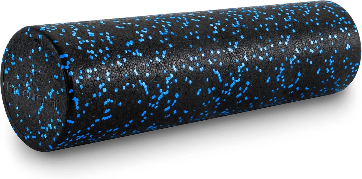 image:imageProsourceFit High Density Foam Rollers Long Firm Full Body Athletic Massage Tool for Back Stretching Yoga Pilates Post Workout Muscle RecuperationBlackBlue