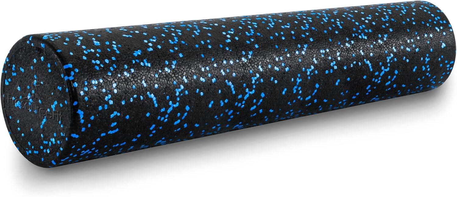 image:imageProsourceFit High Density Foam Rollers Long Firm Full Body Athletic Massage Tool for Back Stretching Yoga Pilates Post Workout Muscle RecuperationBlackBlue
