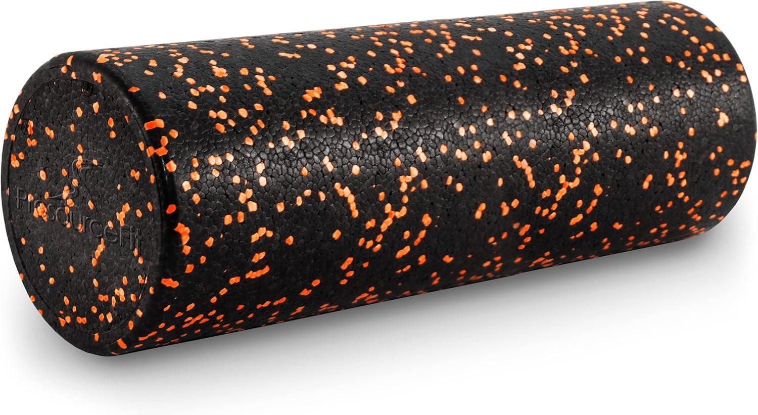 image:imageProsourceFit High Density Foam Rollers Long Firm Full Body Athletic Massage Tool for Back Stretching Yoga Pilates Post Workout Muscle RecuperationBlackOrange