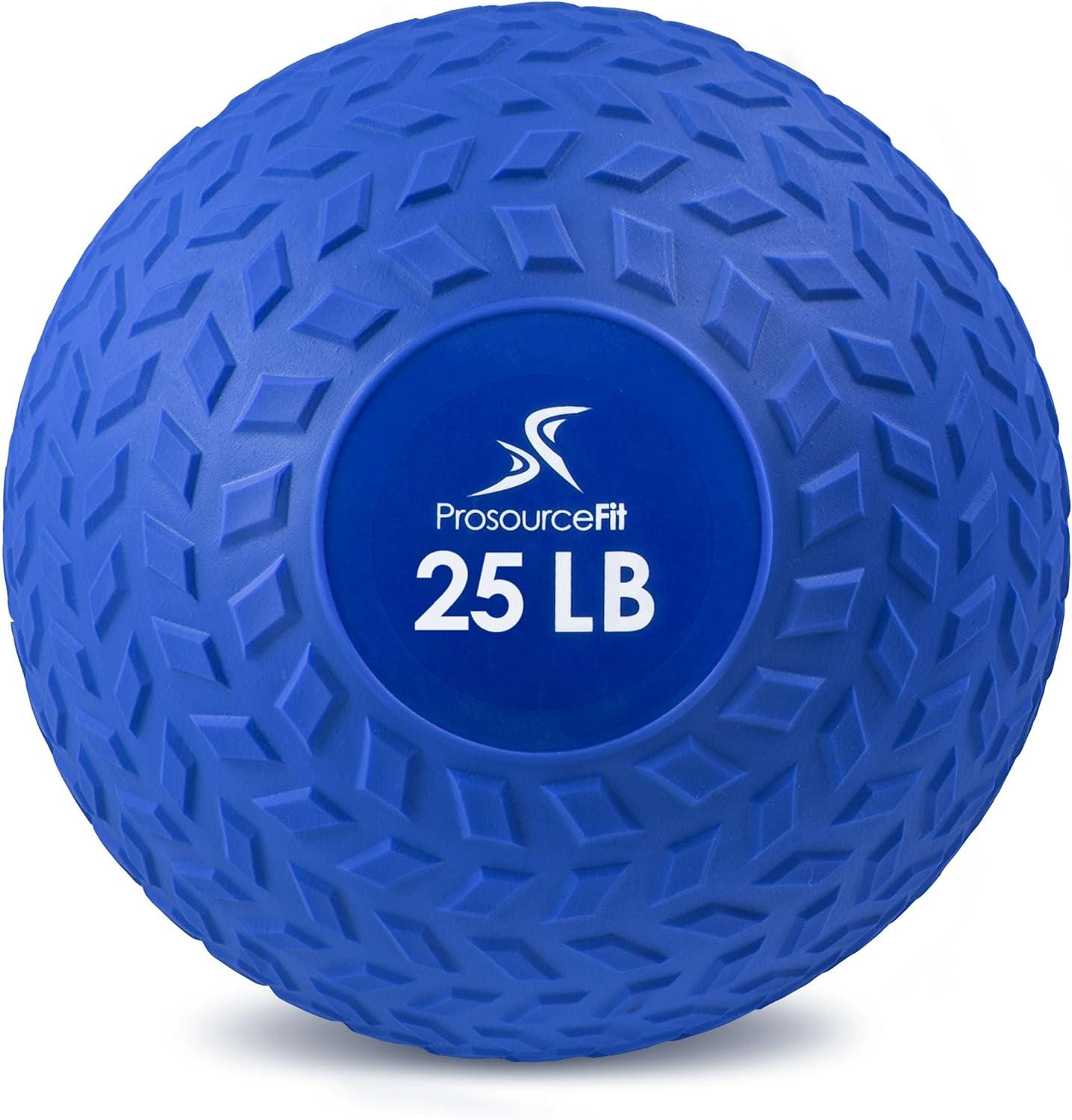 image:imageProsourceFit Slam Medicine Balls Tread Textured Grip Dead Weight Balls for Cross Training Strength and Conditioning Exercises Cardio and Core WorkoutsBlue