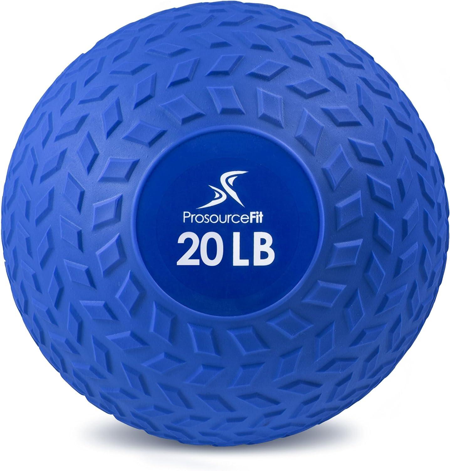image:imageProsourceFit Slam Medicine Balls Tread Textured Grip Dead Weight Balls for Cross Training Strength and Conditioning Exercises Cardio and Core WorkoutsBlue