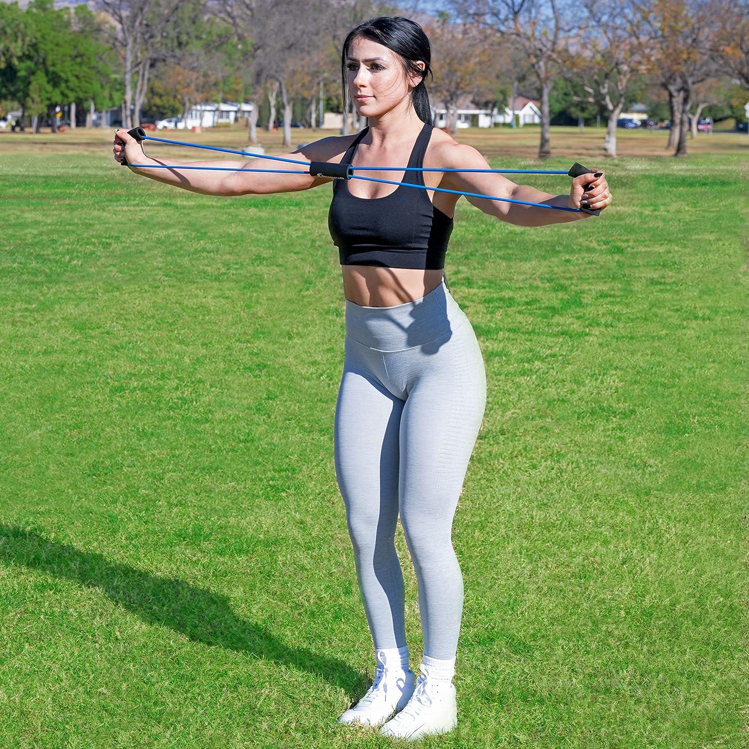image:imageProsourceFit Toner Resistance Band 1520 lb Figure 8 Heavy Duty Workout Tube for Upper amp Lower Body Exercise